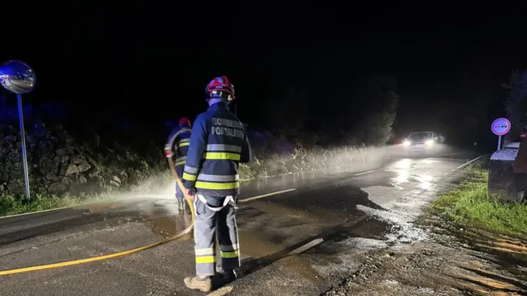 Operacional no terreno em situação de mau tempo em Portalegre